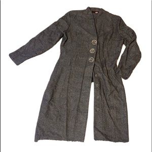 VINTAGE JB WRIGHT DRESS PETITES GRAY SZ 10 CAREER BUTTON DRESS 80’s MADMEN RETRO